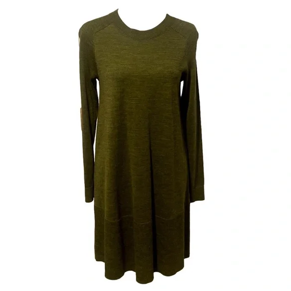 COS | Dresses | Cos Nwt Olive Green Long Sleeve Wool Sweater Dress Size Xs  | Poshmark